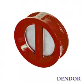 Клапан обратный пожарный DENDOR 010C двухстворчатый межфланцевый чугунный для систем пожаротушения