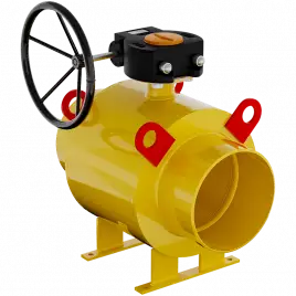 Кран шаровой газовый 11с67п GAS PRO 2ЦП.01.3 ст. 09Г2С Ду 300-800 под приварку стандартнопроходной с редуктором