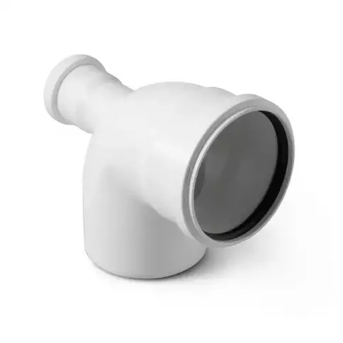 Полипропиленовый отвод с выходом PRO AQUA Stilte (фронтальный) Белый фото 1